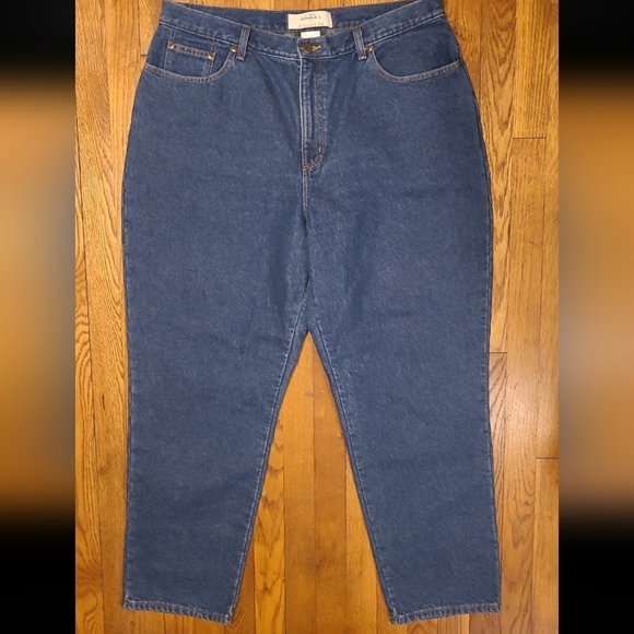 Vintage L.L. Bean Flannel Lined Straight Leg Jeans 18 - Picture 2 of 4